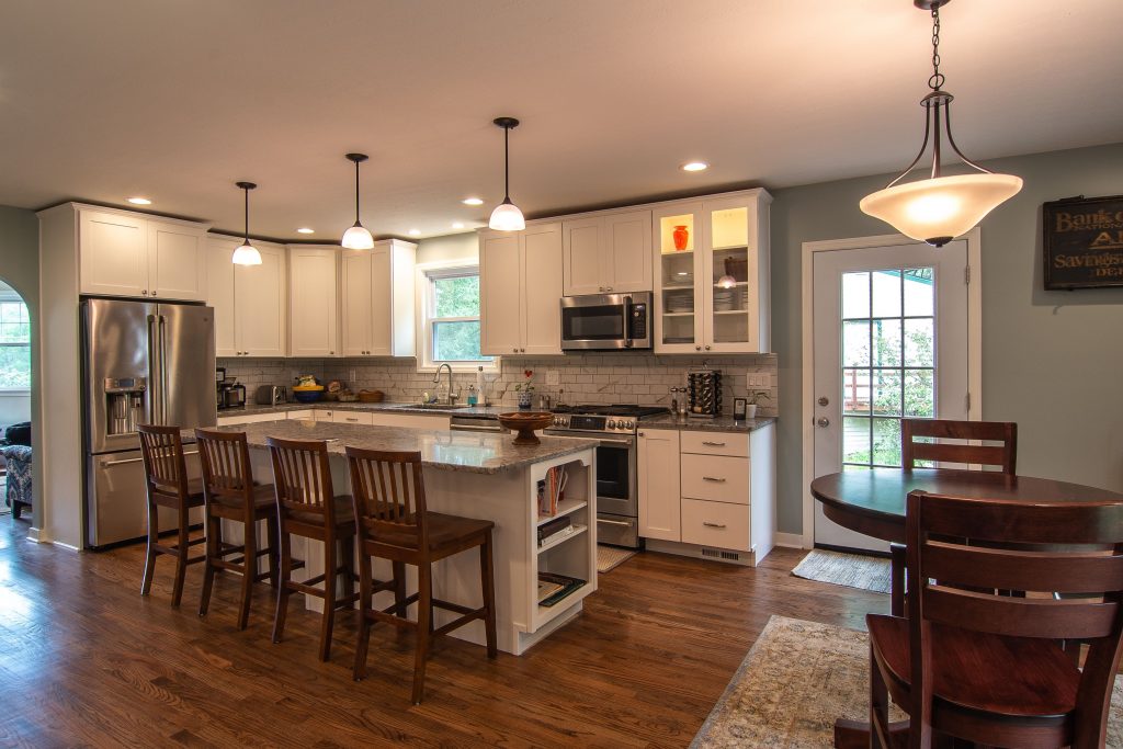 Traditional Style Robinson Township Kitchen Maximizing Space with Island for Additional Seating