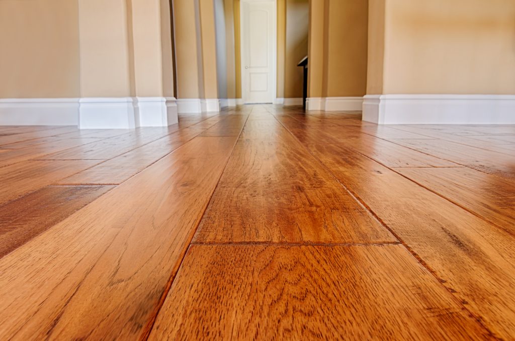 Picture of beautiful new hardwood flooring.