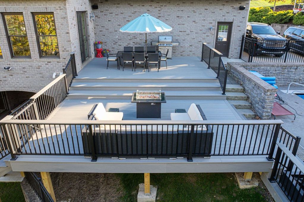 Contemporary McCandless Deck Designed with Tiered Levels. Perfect for Hosting and Outdoor Entertaining.
