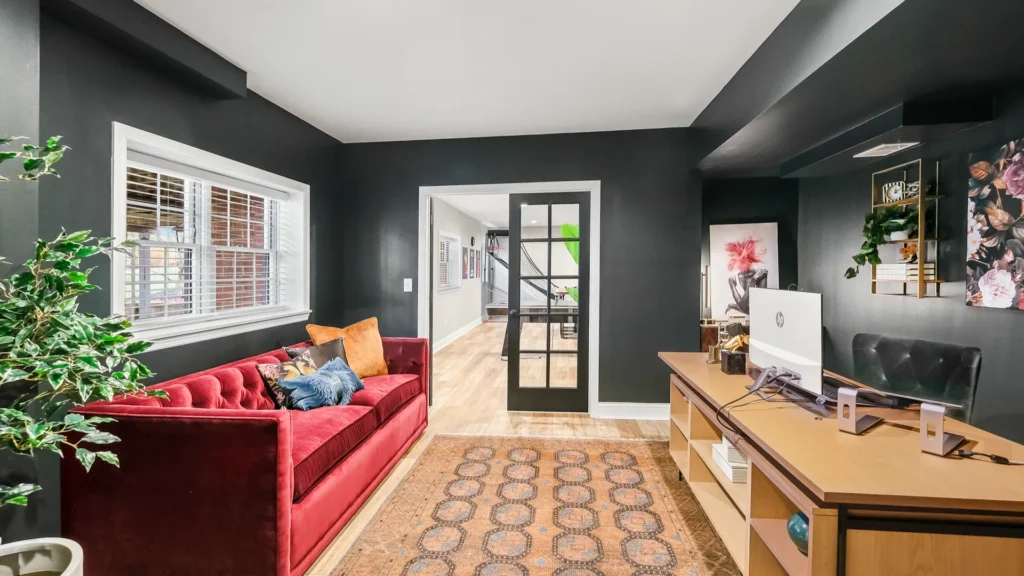Modern Murrysville Office Exudes a Professional Yet Chic Ambiance, Ideal for a Productive Work Environment