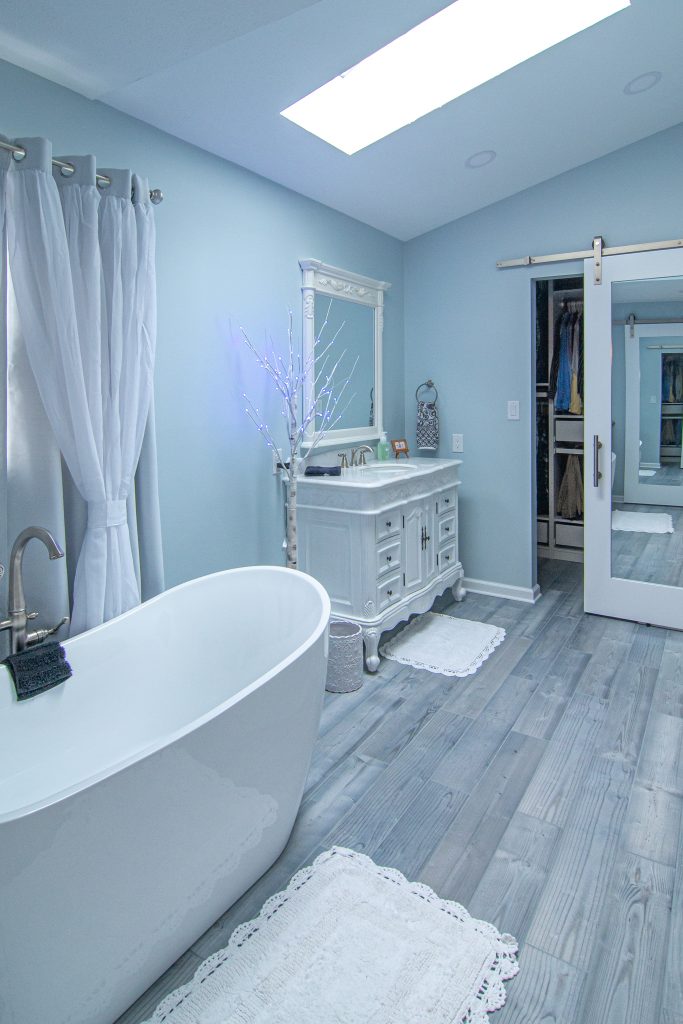 Completed bathroom remodel