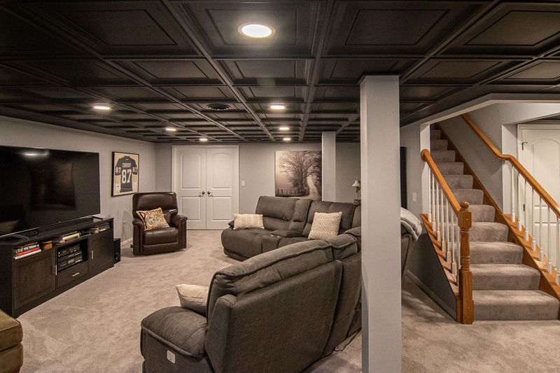 Finished basement remodel in Moon Township, PA