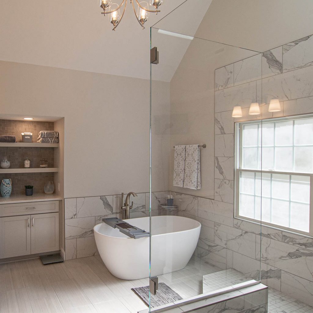 Completed bathroom remodel in Coraopolis, PA