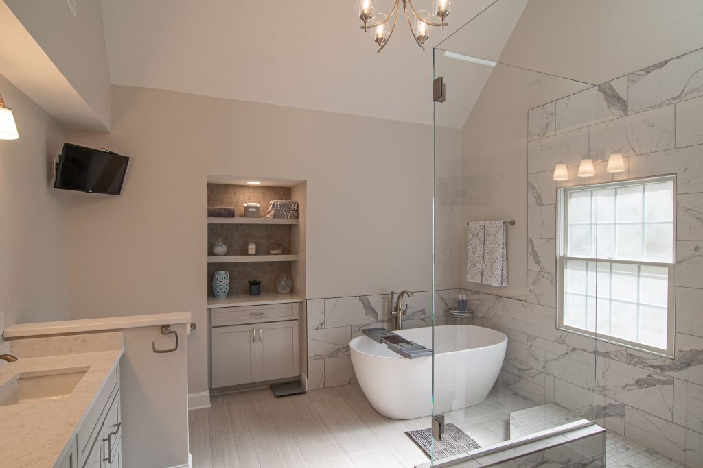 Completed bathroom remodel in Upper St. Clair, PA