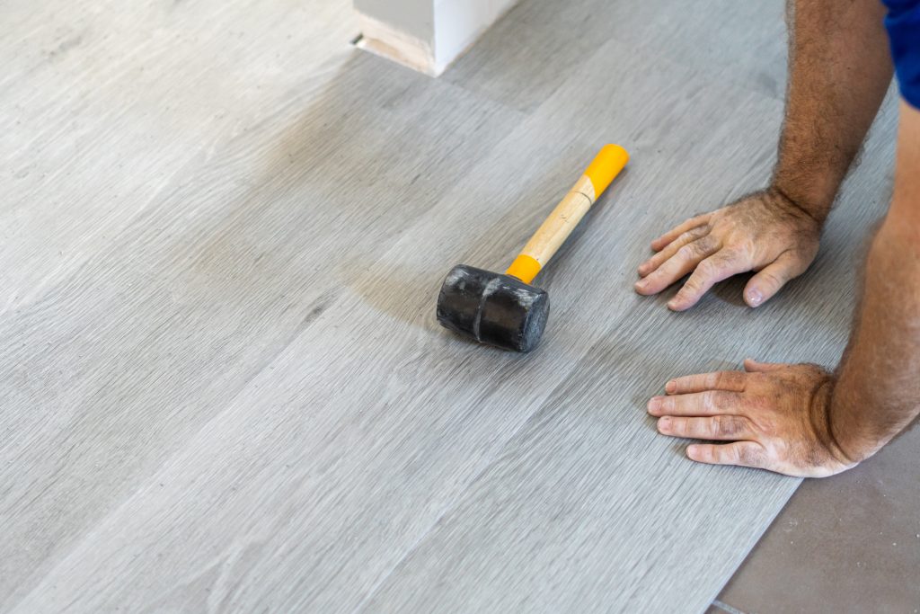 Luxury vinyl plank flooring installation in Ross Township, PA