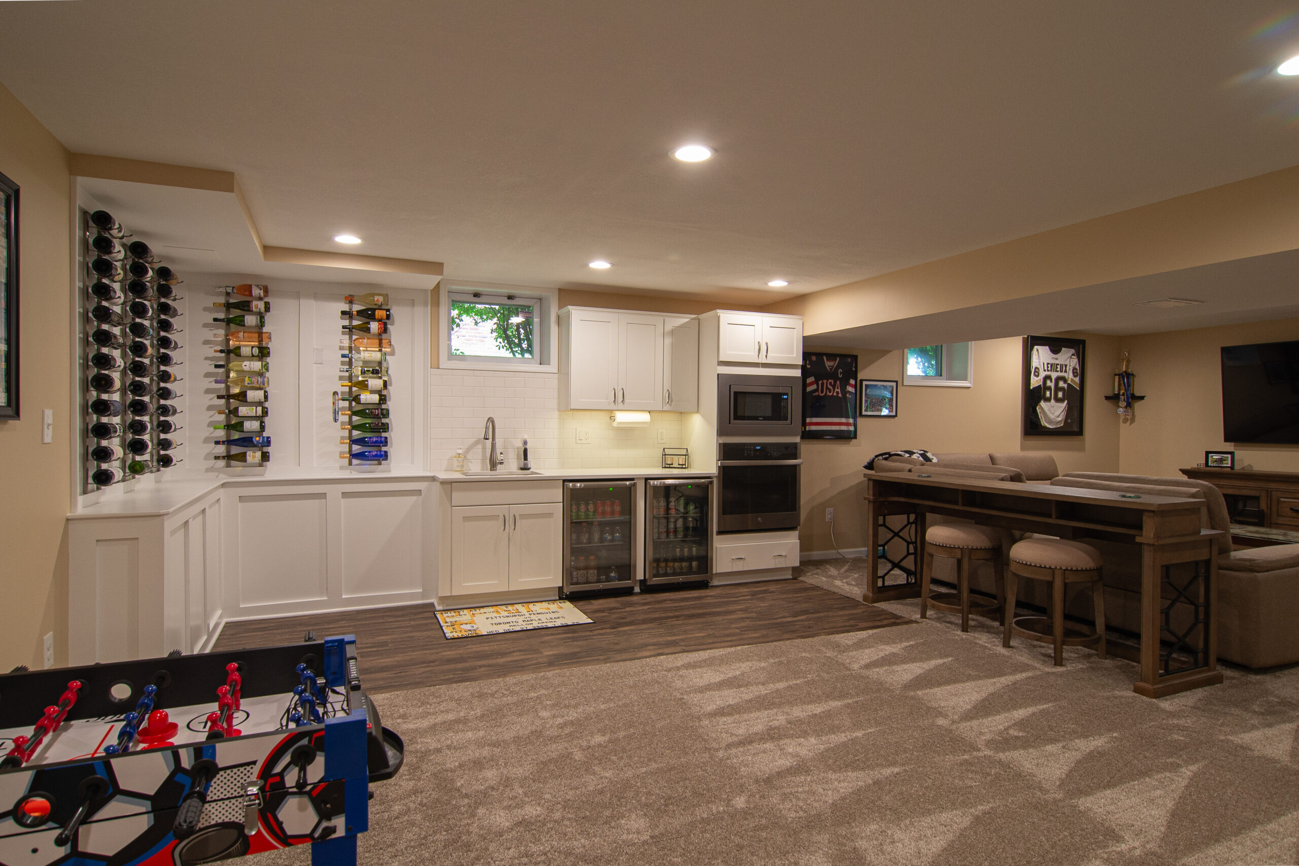 Cranberry Basement Any Sports Fan Would Love Including Kitchenette for Entertaining
