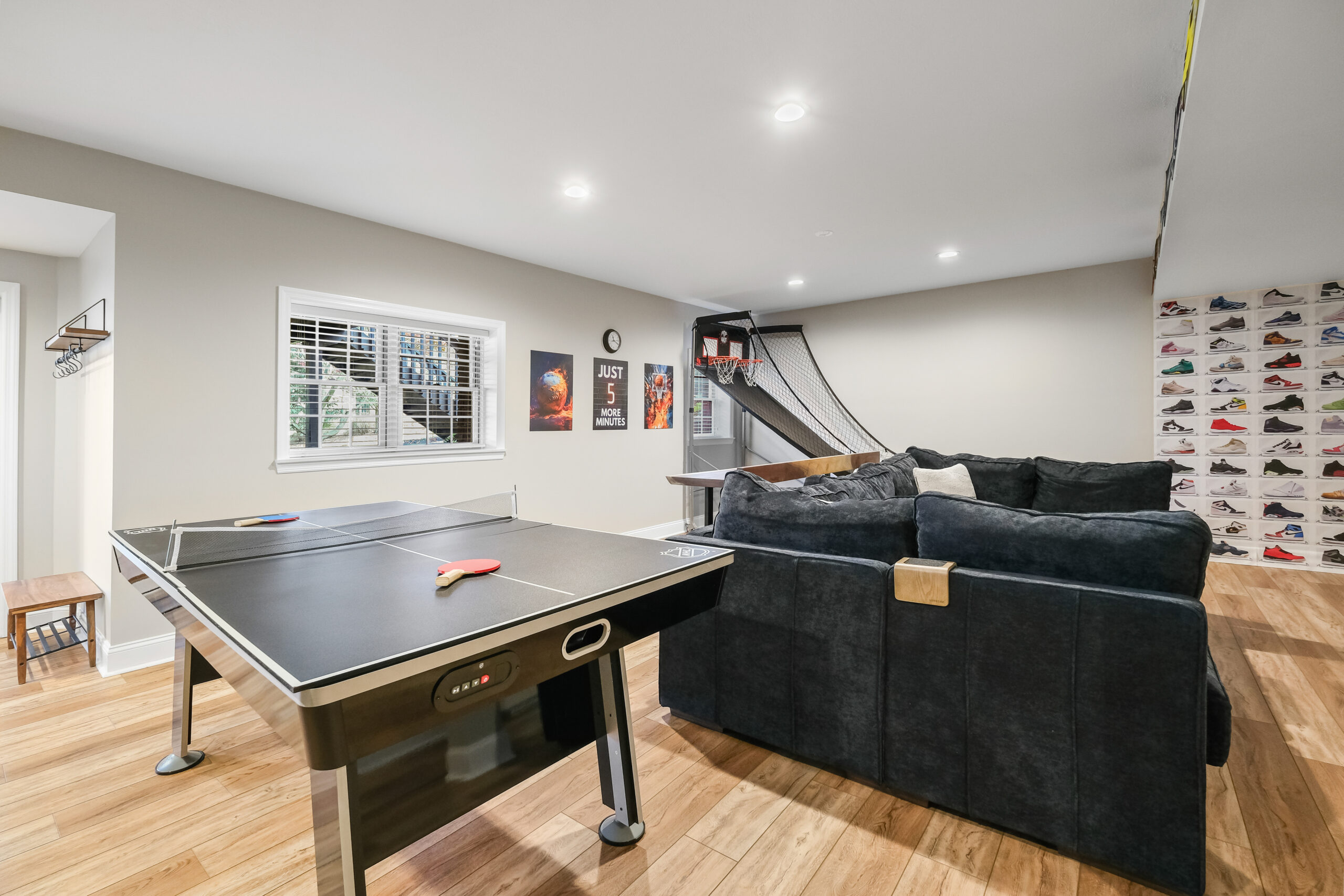 Finished basement remodel in Murrysville, PA
